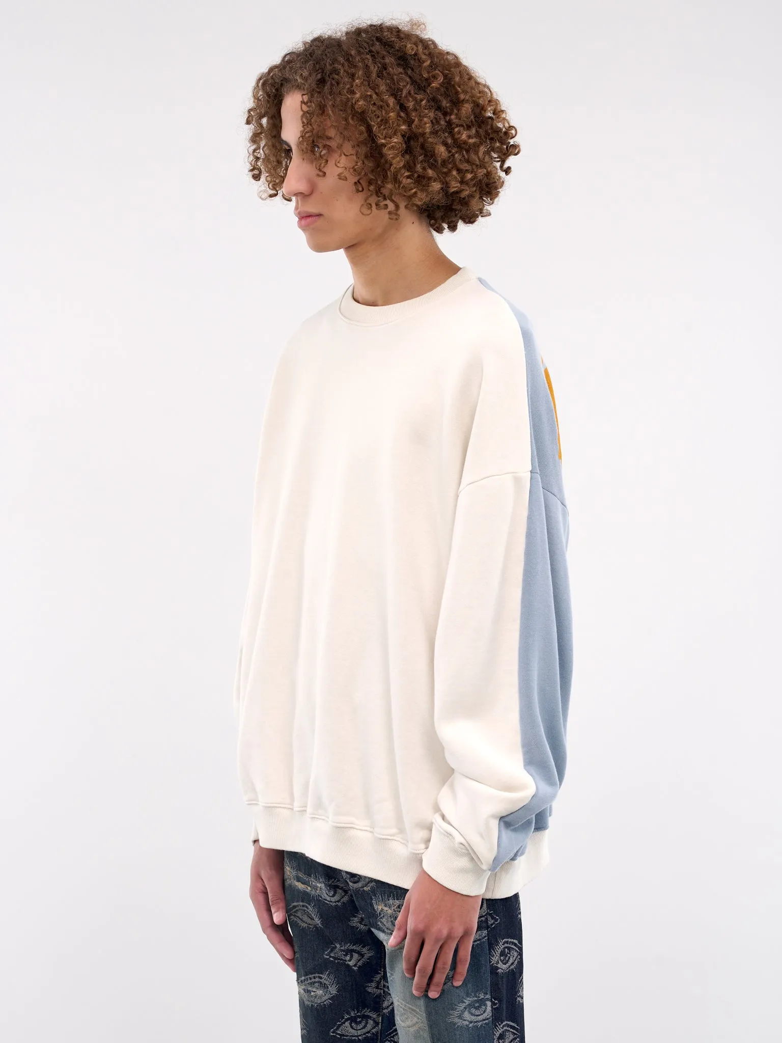 2Tone Bone Knit Sweater (EK-1139LCA-ECRU-SAX-BLUE)
