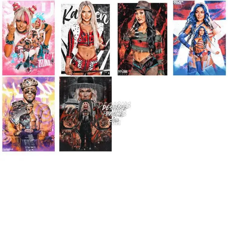 30 Wrestling Poster Style Designs Bundle PNG