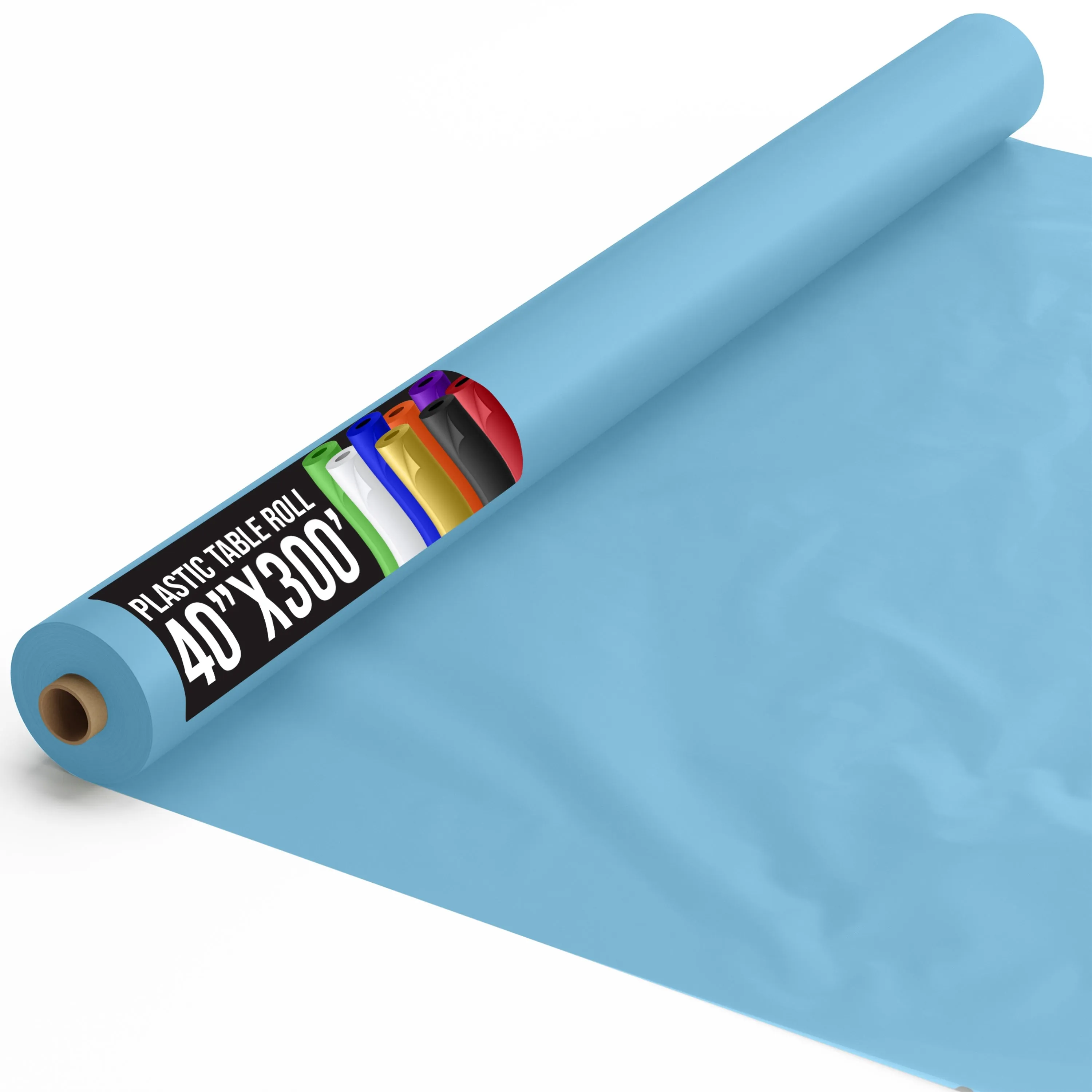 40 In. x 300 Ft. Premium Sky Blue Table Roll