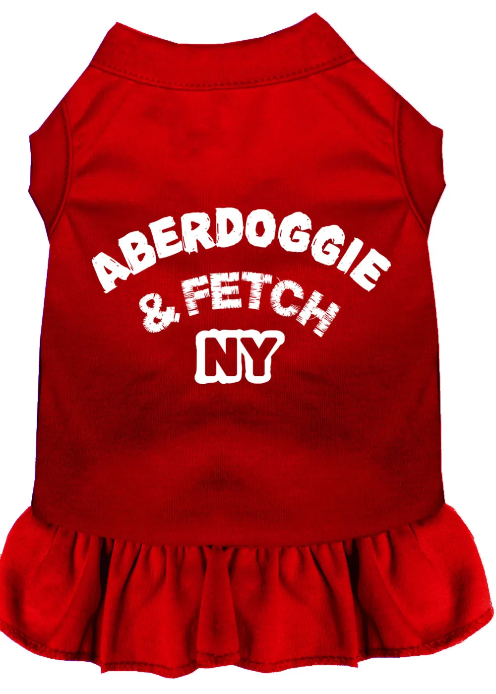 Aberdoggie Ny Screen Print Dress Red Xs