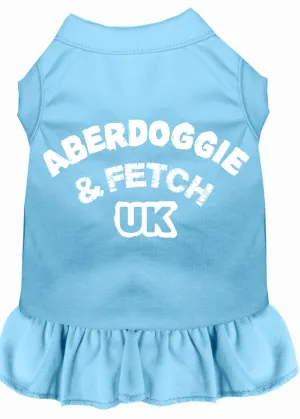 Aberdoggie Uk Screen Print Dress Baby Blue Xxxl