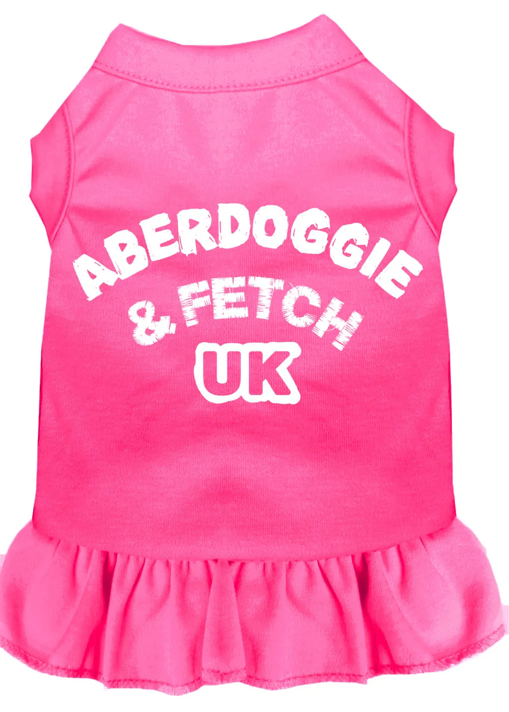 Aberdoggie Uk Screen Print Dress Bright Pink Xl