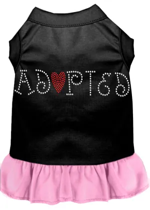 Adopted Rhinestone Dresses Black With Light Pink Xxxl