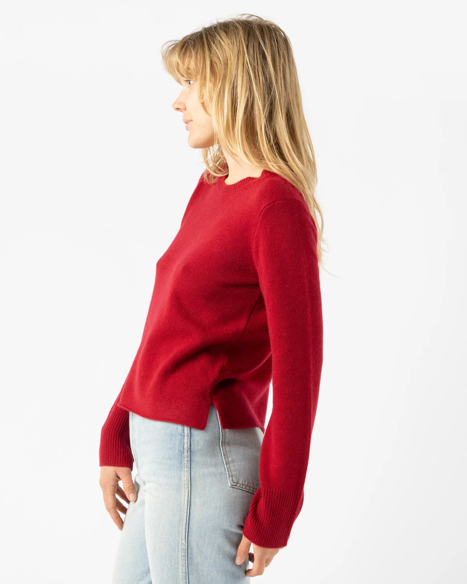 Alex Mill Lana Sweater in Garnet Cashmere