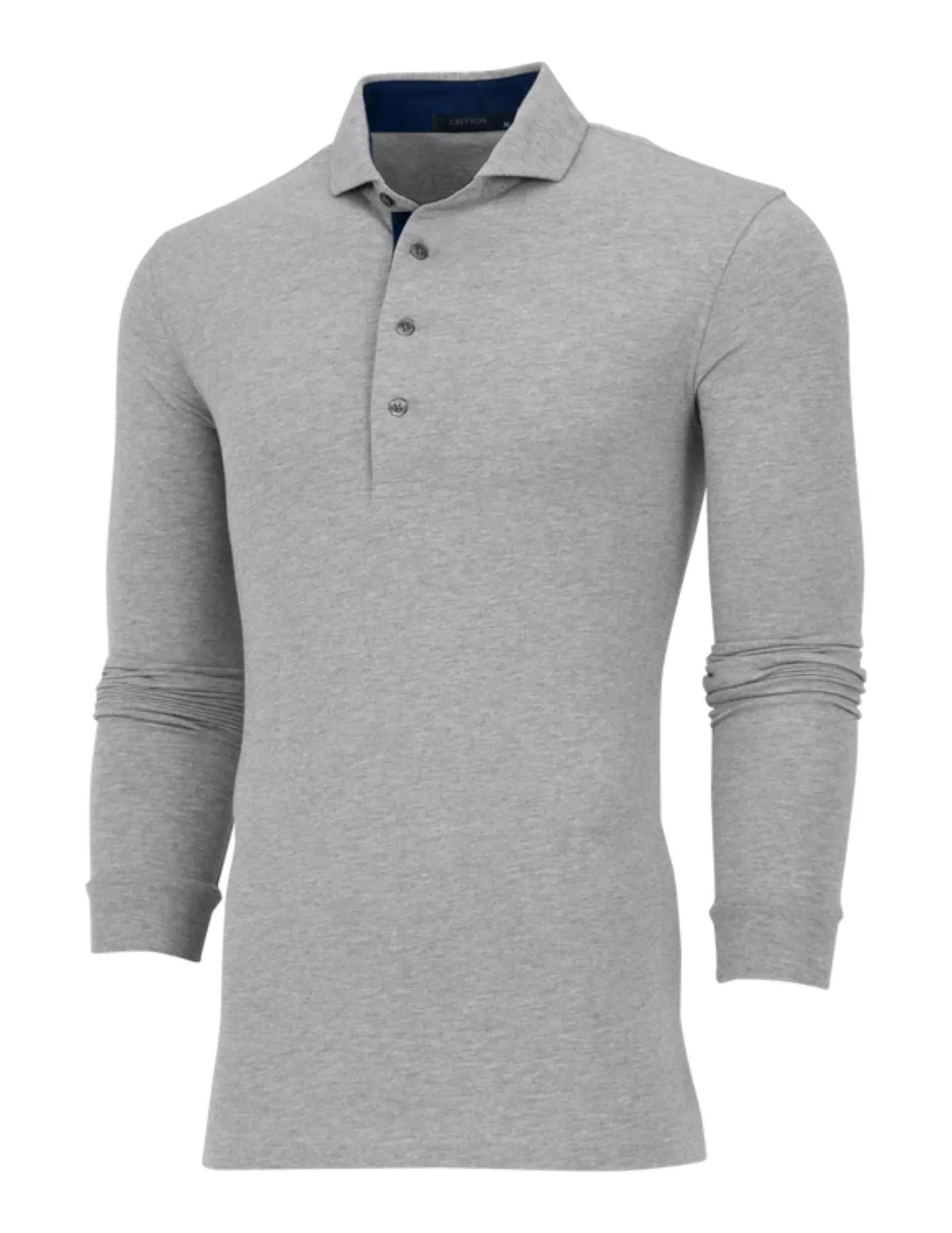Apache Long Sleeve Polo | Light Grey Heather