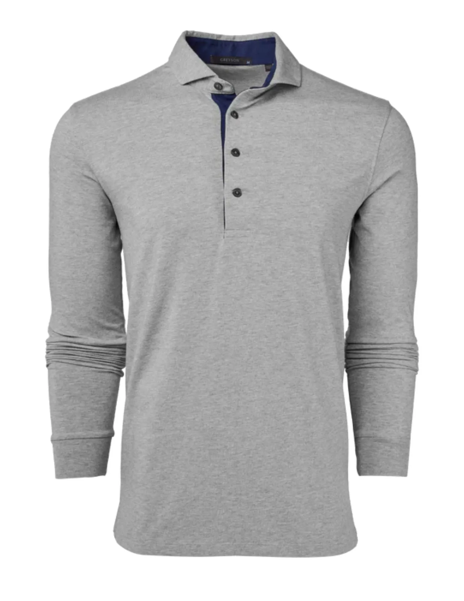 Apache Long Sleeve Polo | Light Grey Heather