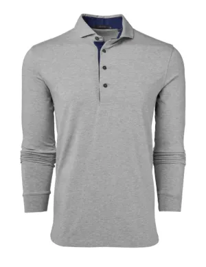 Apache Long Sleeve Polo | Light Grey Heather