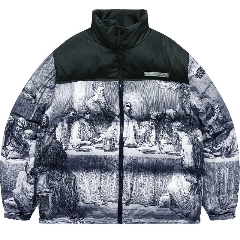 Art-Inspired Graphic Down Jacket
