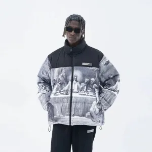 Art-Inspired Graphic Down Jacket