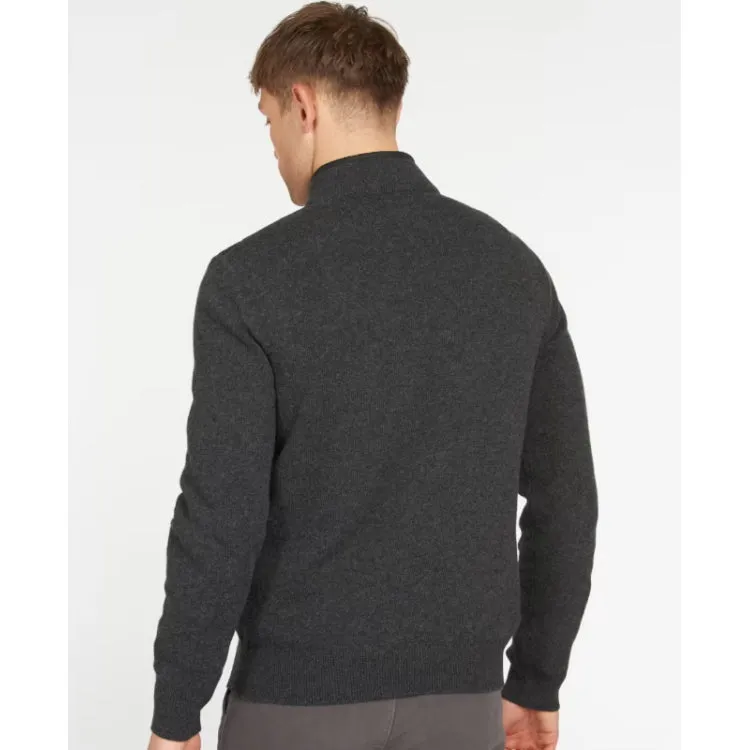 Barbour Essential Diamond Quilt Half Zip Sweater - Charcoal