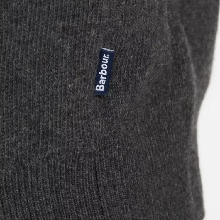 Barbour Essential Diamond Quilt Half Zip Sweater - Charcoal