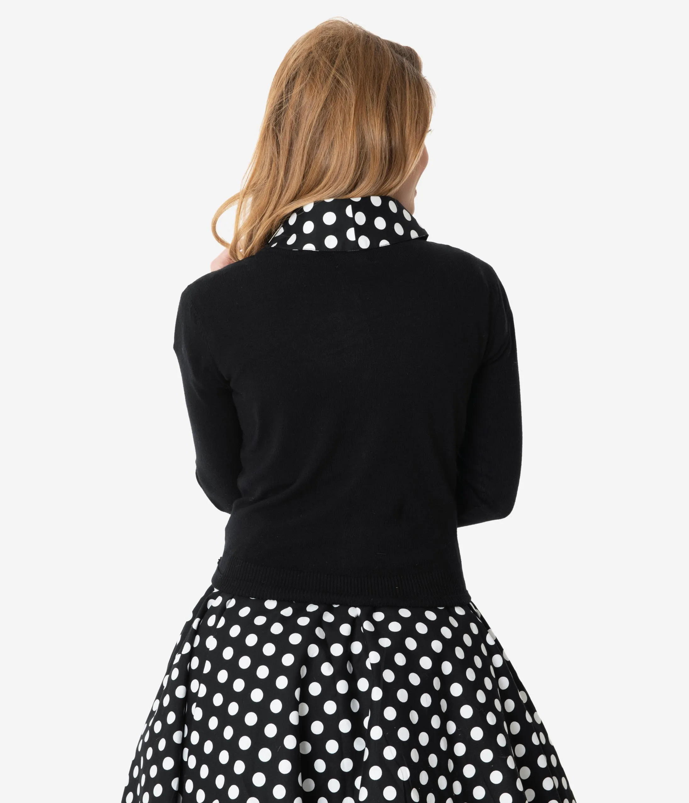 Black Embroidered Flamingo Button Up Cardigan