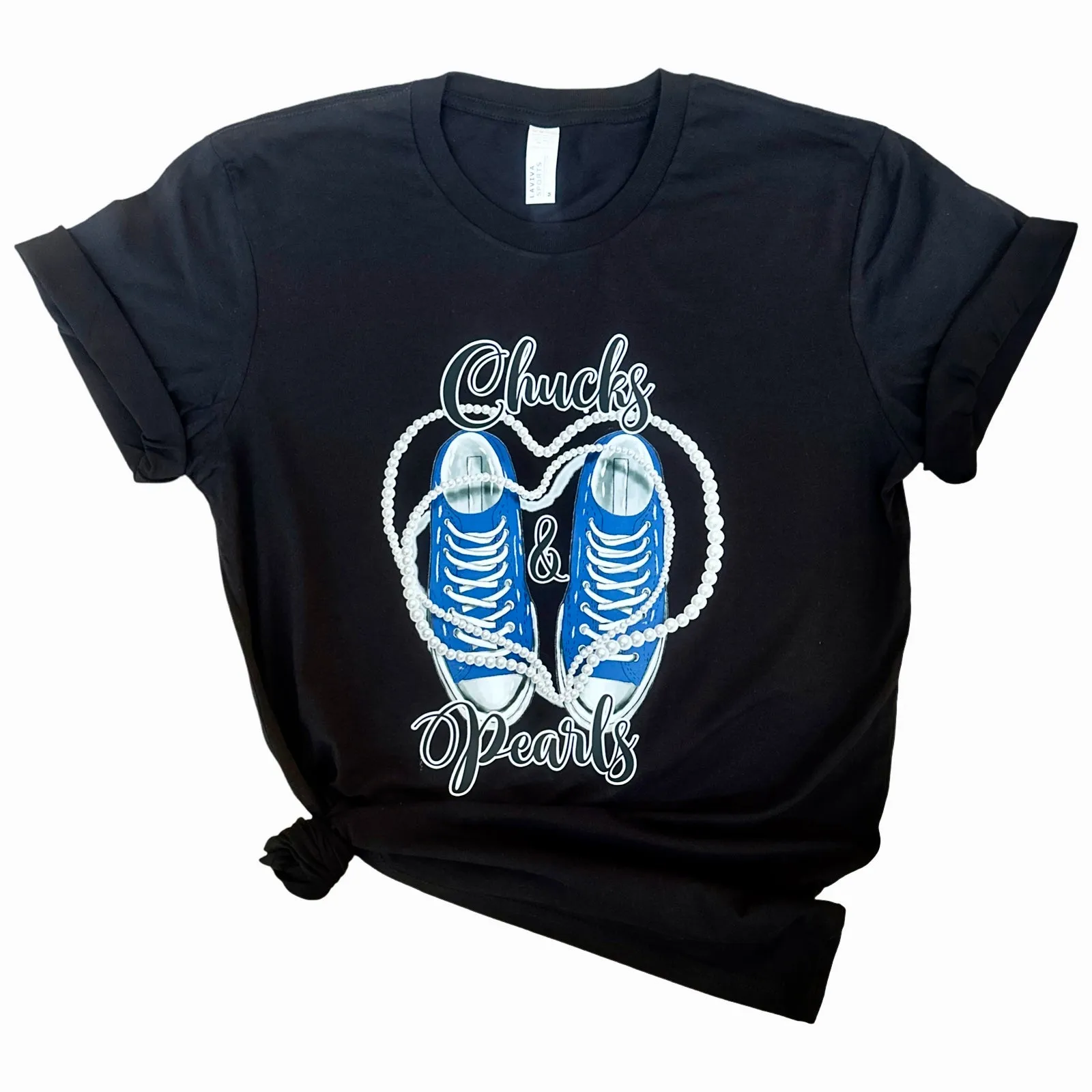 Blue Chucks and Pearls