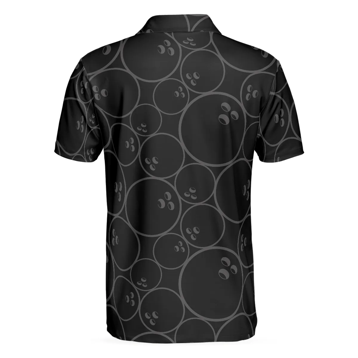 Bowling Men Polo Shirt - Black And Golden Pattern Polo Shirt, Bowling Polo Shirt - Perfect Gift For Friend, Family, Bowling Lovers