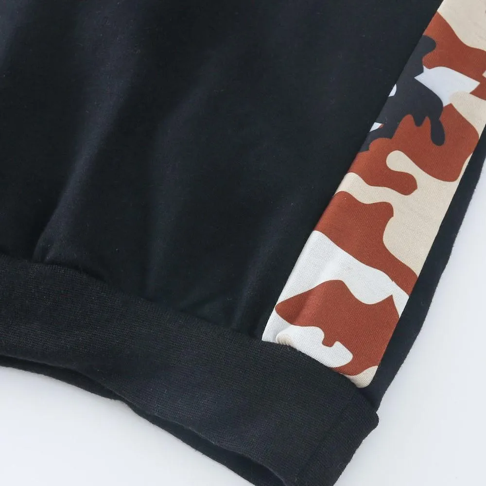 Boys Camouflage Hooded Top & Pants Wholesale Boys Clothes