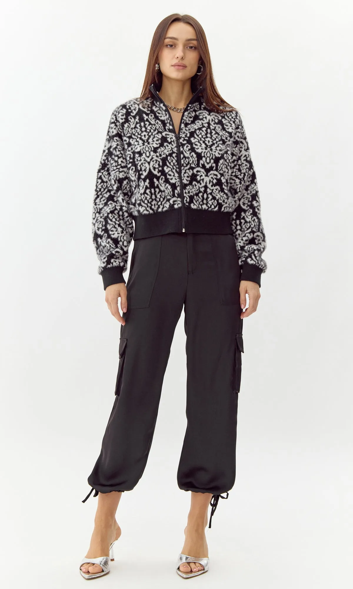 CHARLIZE KNIT BOMBER JACKET