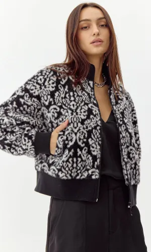 CHARLIZE KNIT BOMBER JACKET