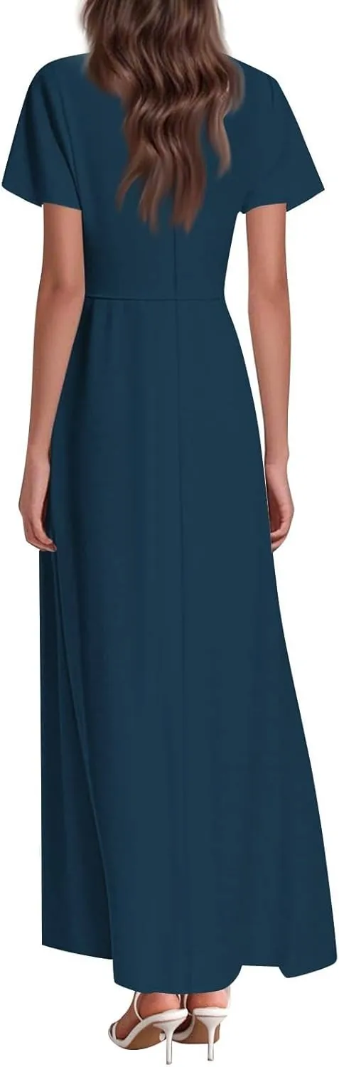 Chiffon Dresses for Women Swing Flowy Ruffle Hem Swing Womens Dresses Holiday Dress Summer Beach Casual Dresses