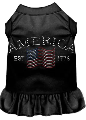 Classic America Rhinestone Dress Black 4x