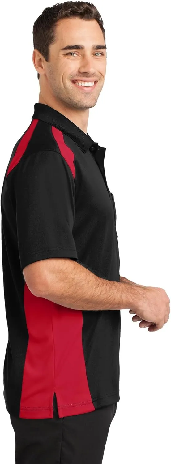 Cornerstone Select Snag-Proof Two Way Colorblock Pocket Polo CS416