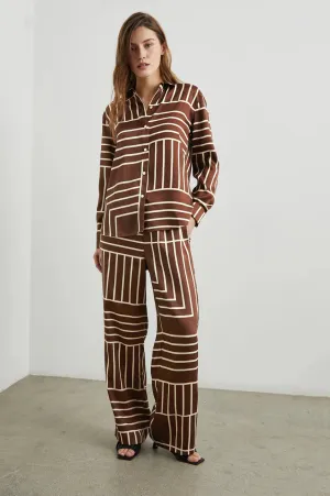 Damani Pant- Brown Line Art