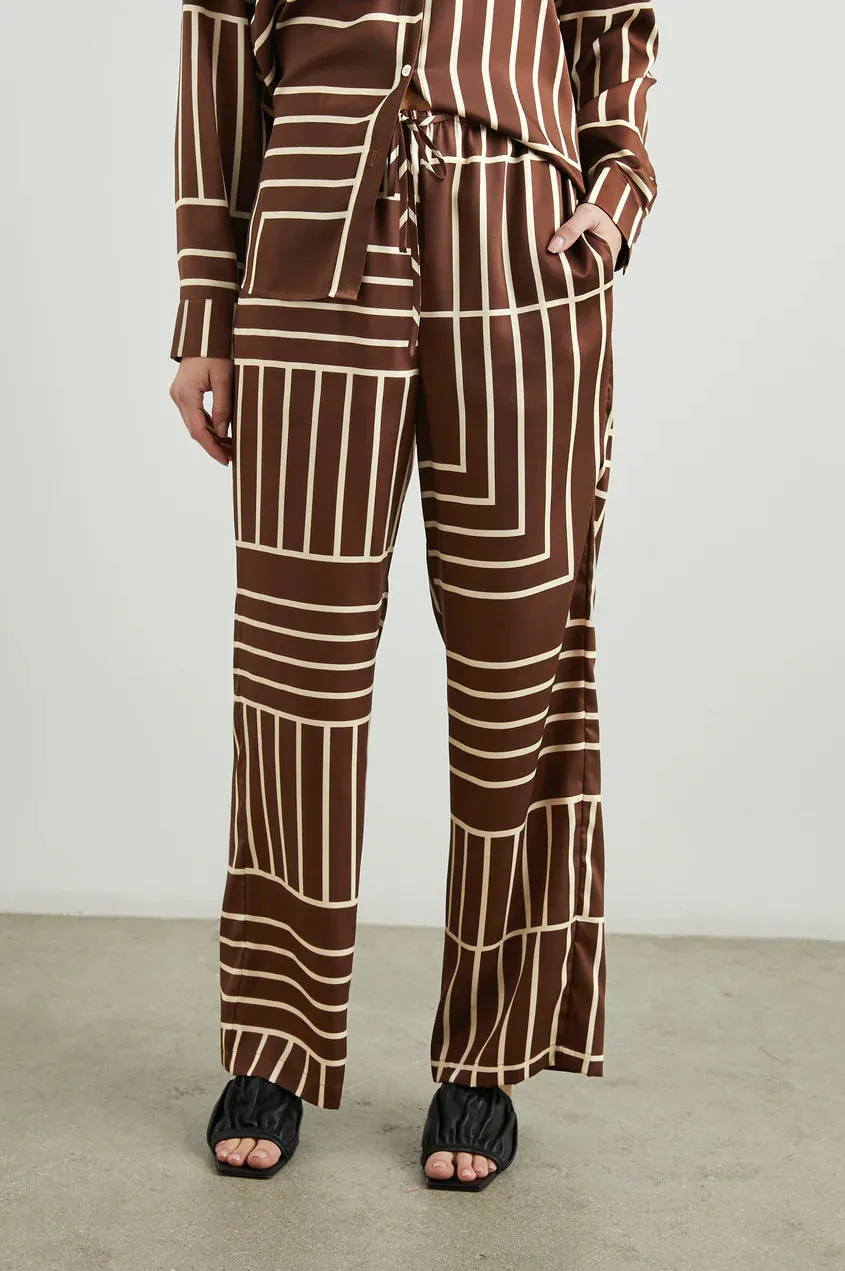 Damani Pant- Brown Line Art