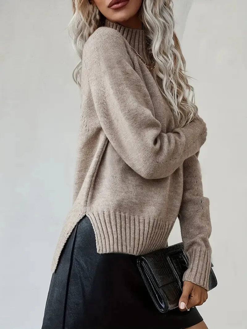 Damestrui met col - Elegant met zijsplitten, warm