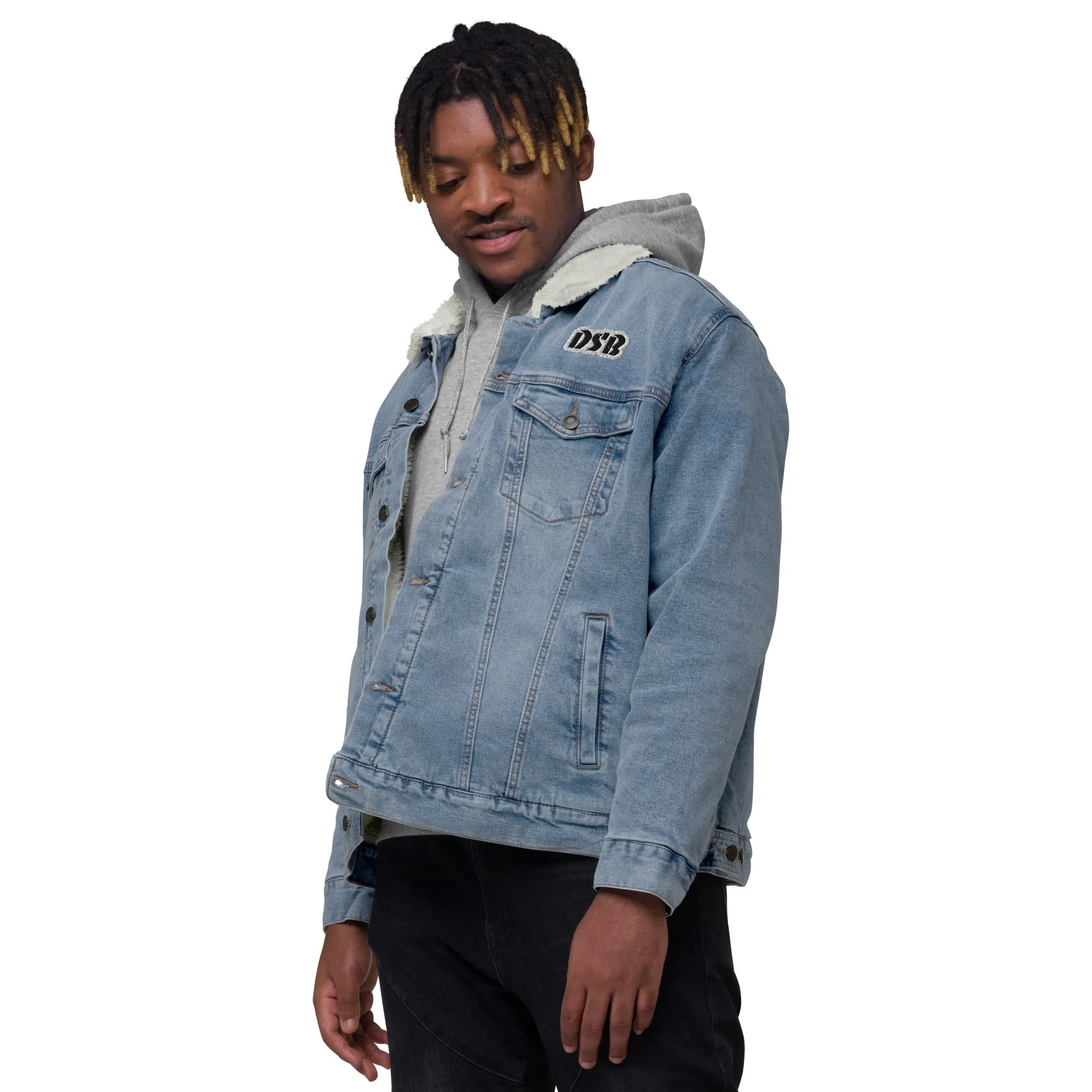 Detroit Steady Boomin denim sherpa jacket | embroidered