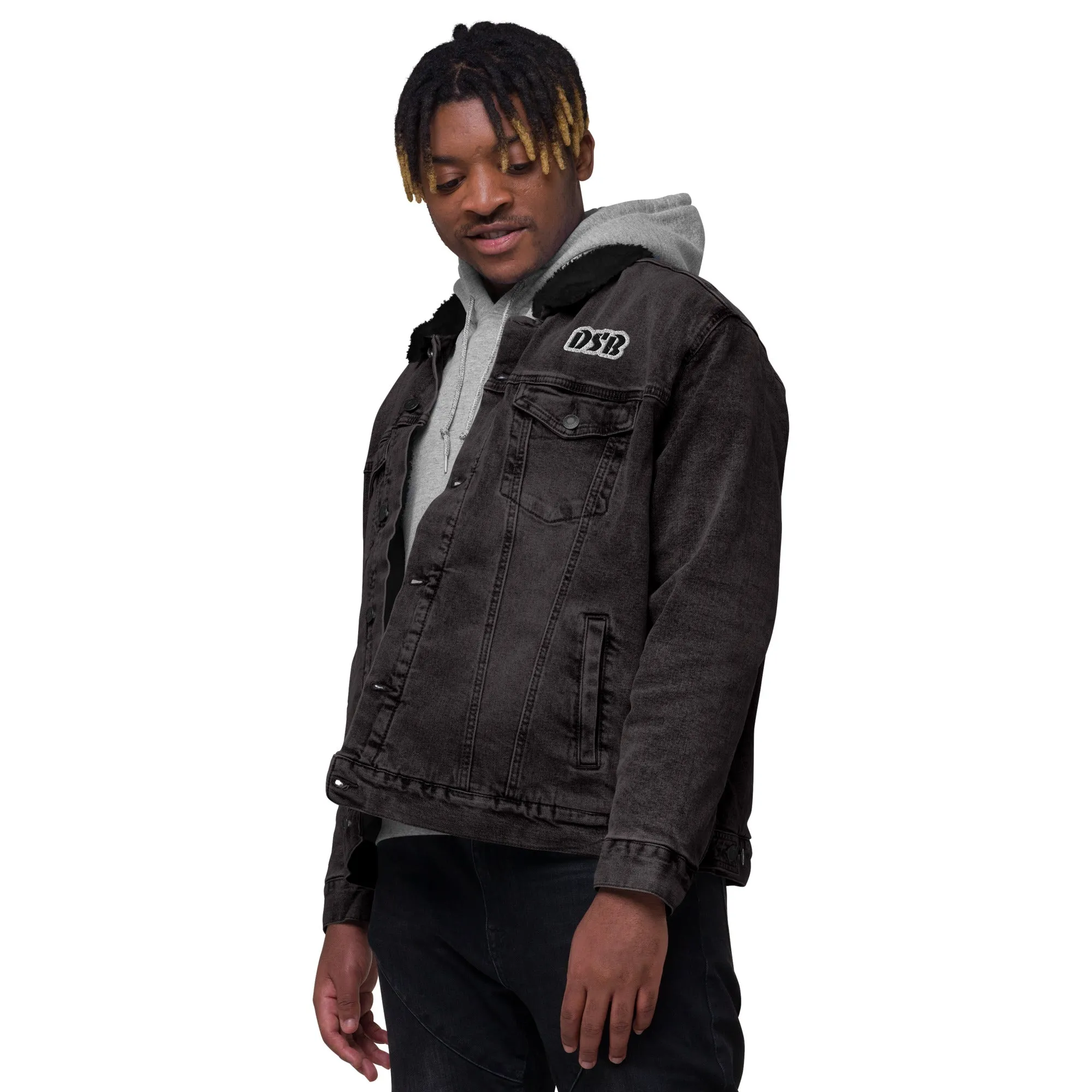 Detroit Steady Boomin denim sherpa jacket | embroidered