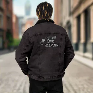 Detroit Steady Boomin denim sherpa jacket | embroidered