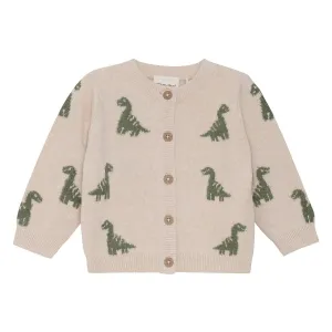 Dino Light Beige Button Up Cardigan