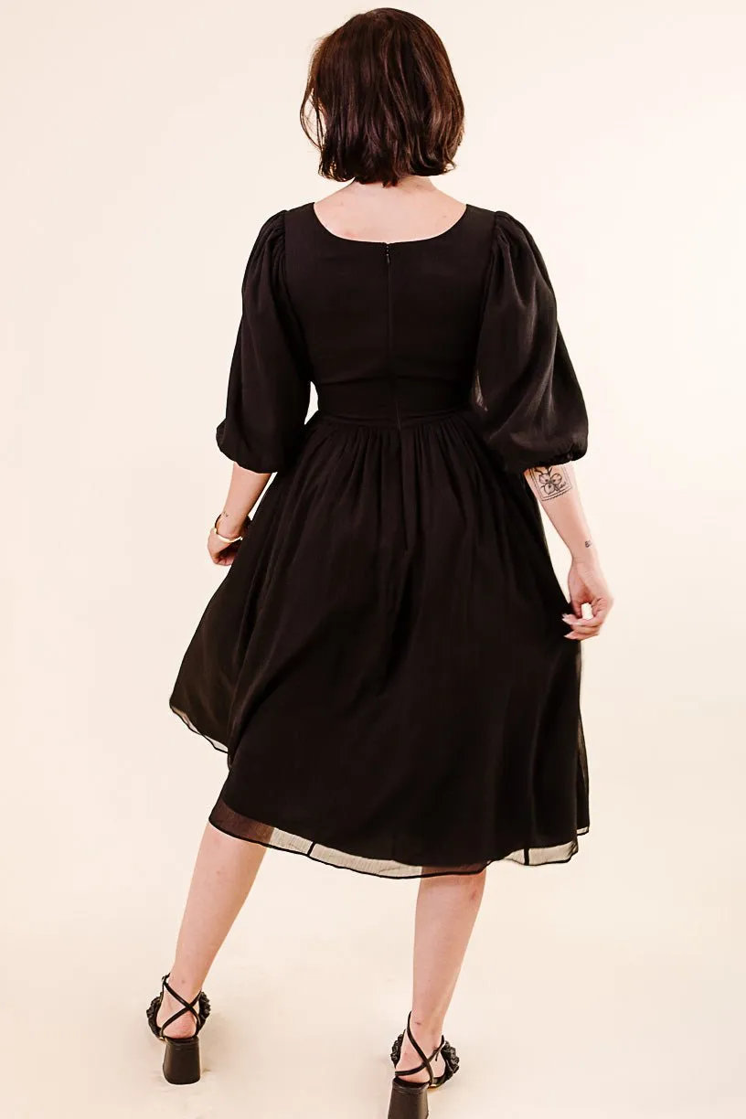 Do-Re-Mi Dress in Black - FINAL SALE