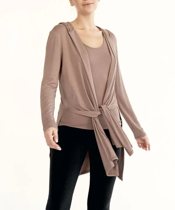 Fabina BAMBOO SLIM CARDGIAN WITH A HOODIE