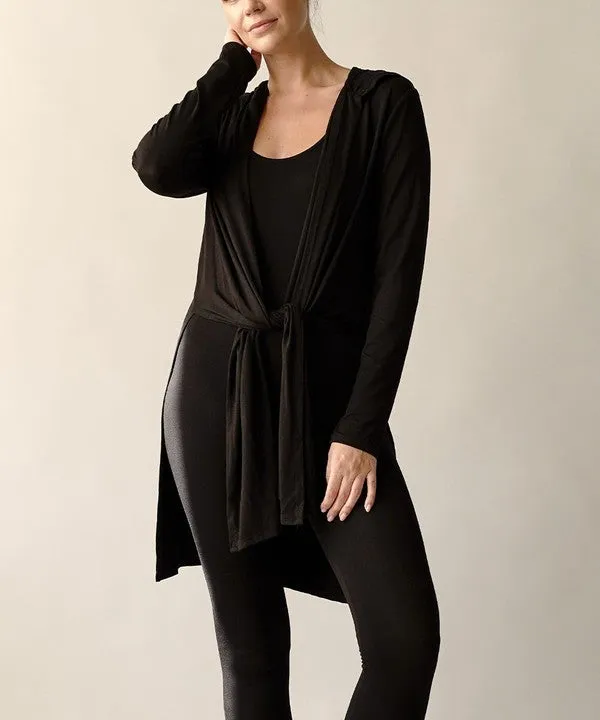 Fabina BAMBOO SLIM CARDGIAN WITH A HOODIE