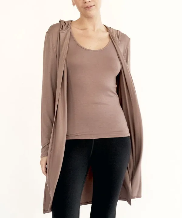 Fabina BAMBOO SLIM CARDGIAN WITH A HOODIE