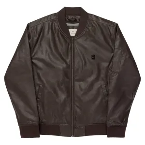 Faux Leather Bomber Jacket