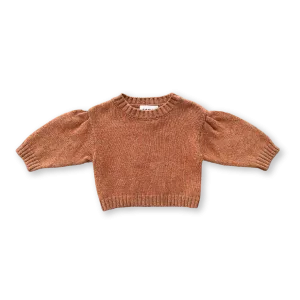 Fleck Yarn Pull Over - Tawny