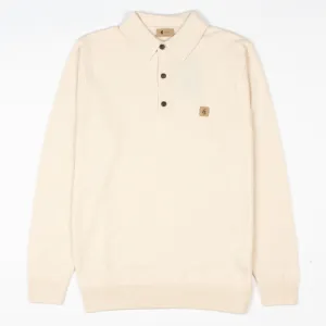 Gabicci - Francesco Long Sleeve Polo Top In Cream