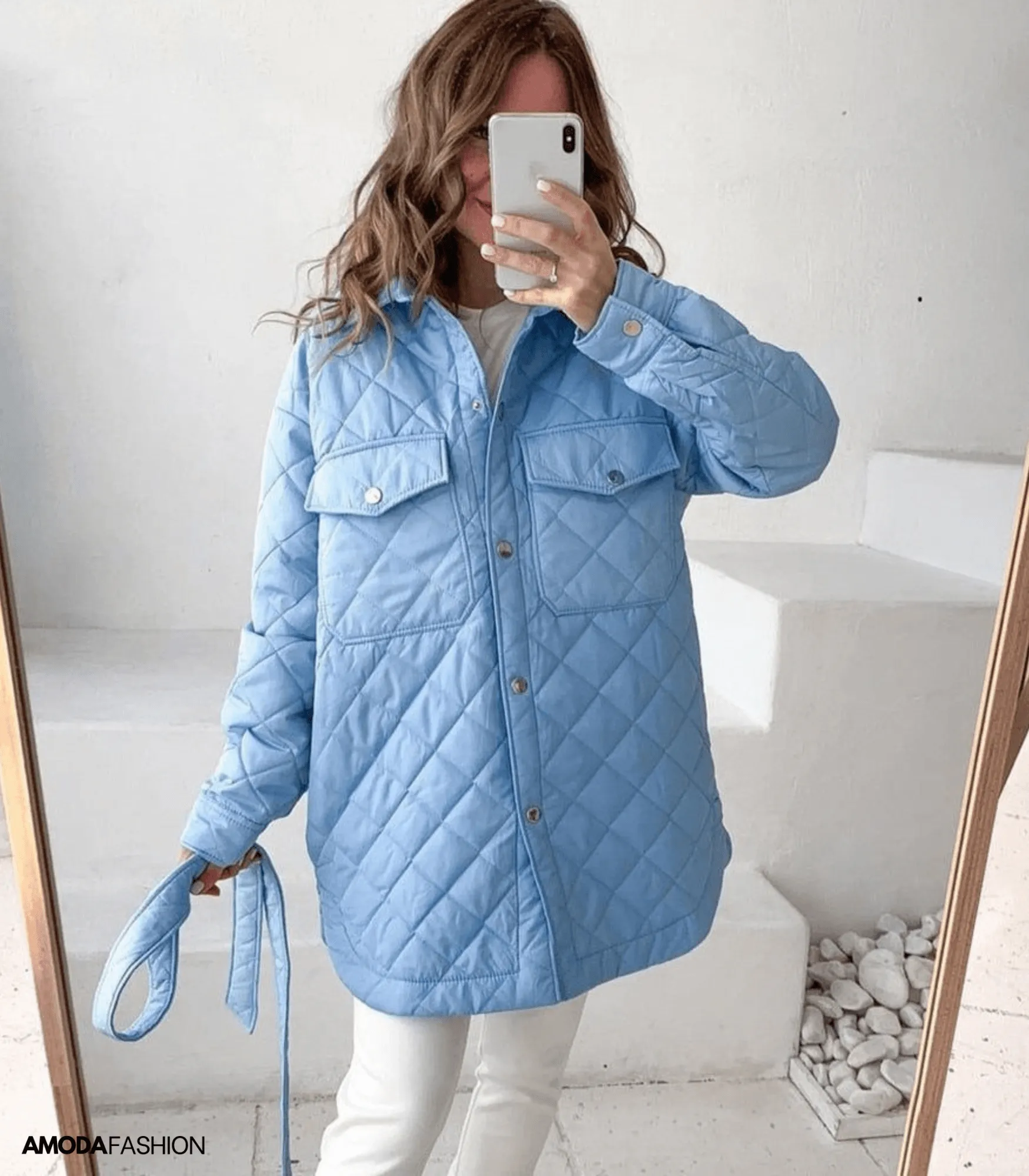 Gewatteerd, loszittend oversized jack