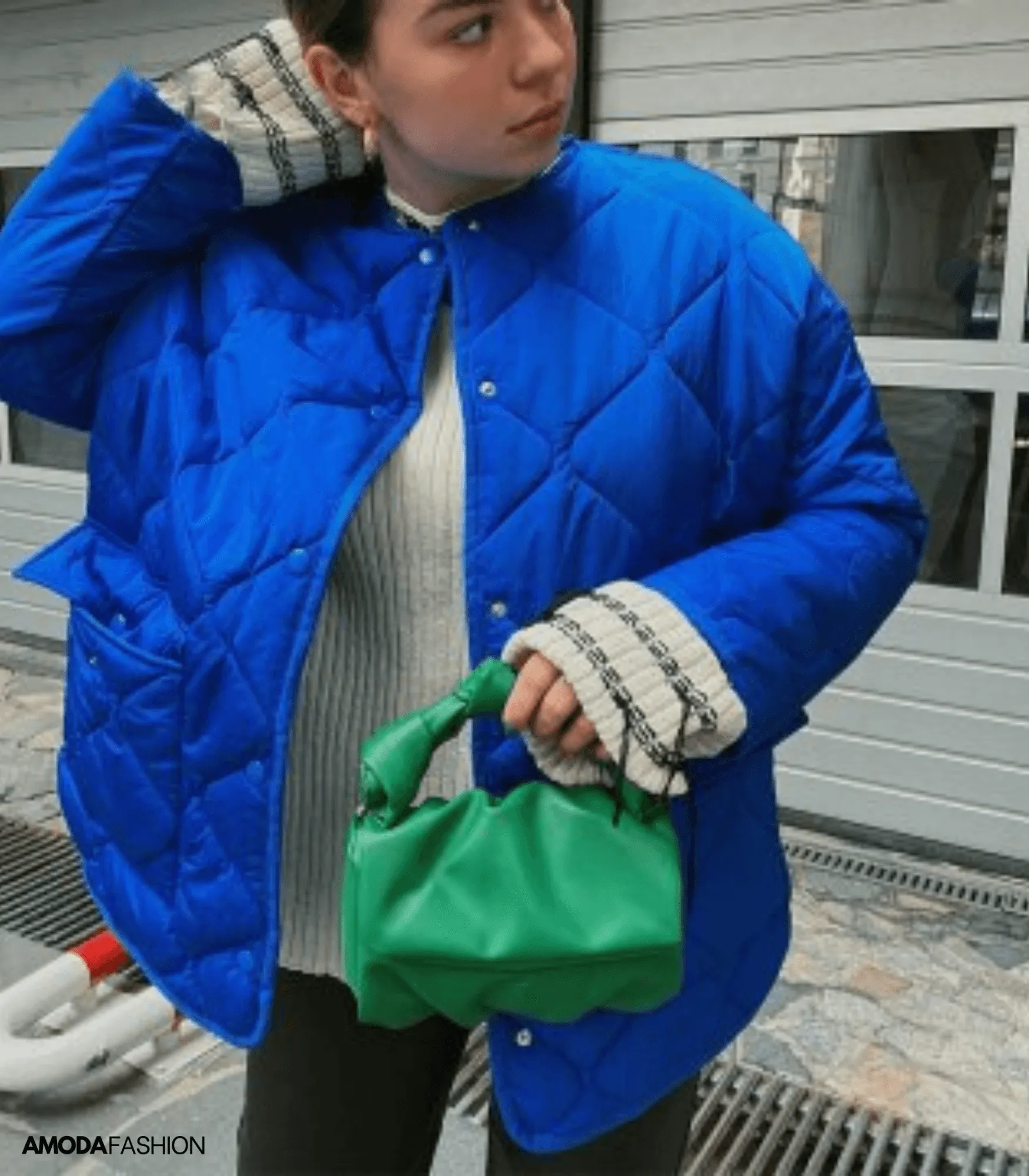 Gewatteerd, loszittend oversized jack