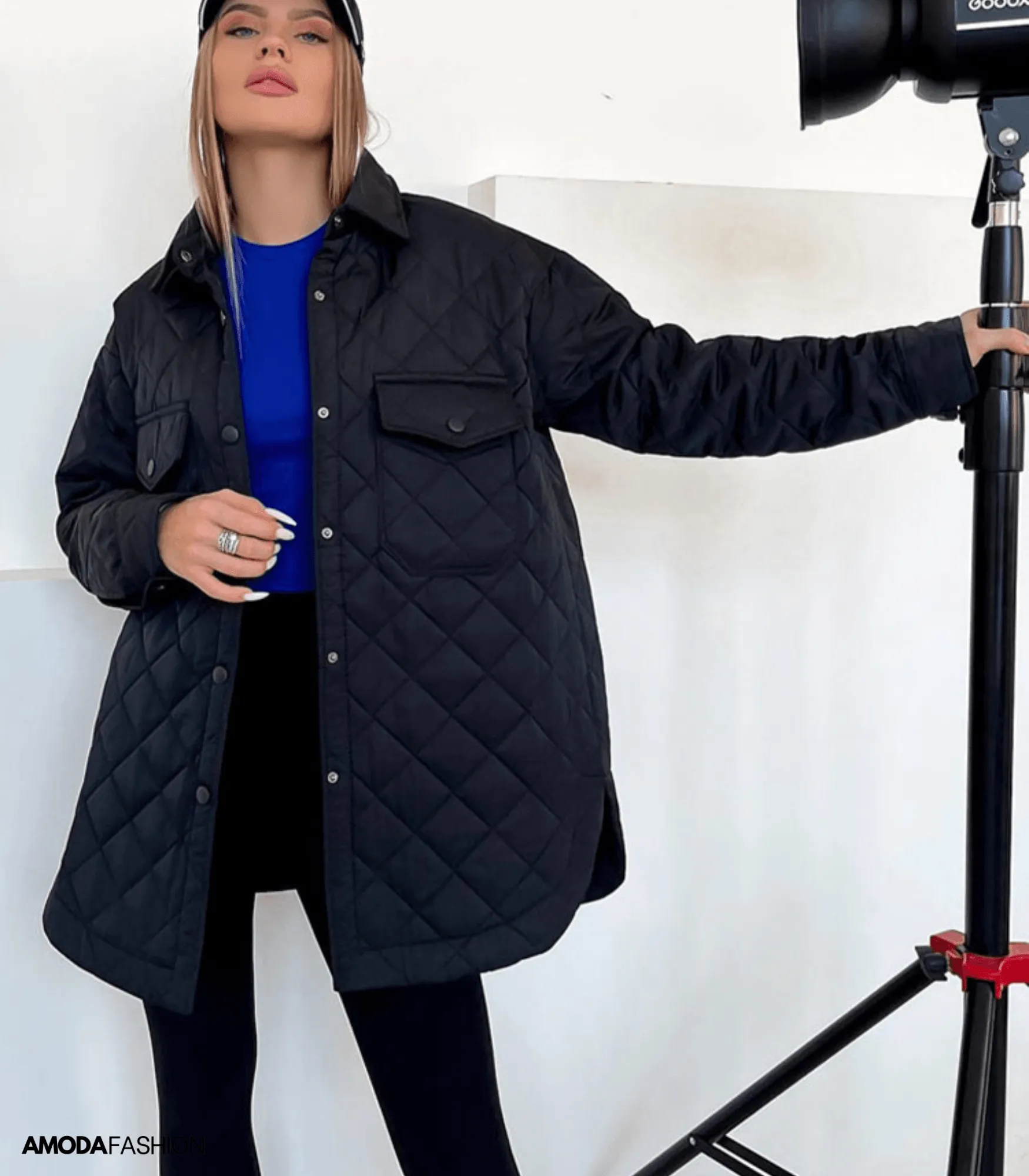 Gewatteerd, loszittend oversized jack