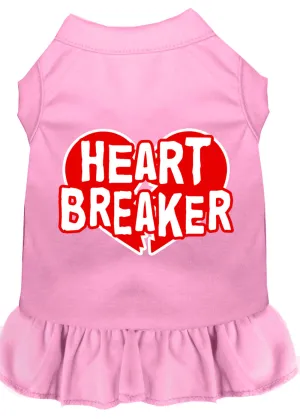 Heart Breaker Screen Print Dress Light Pink Xxl