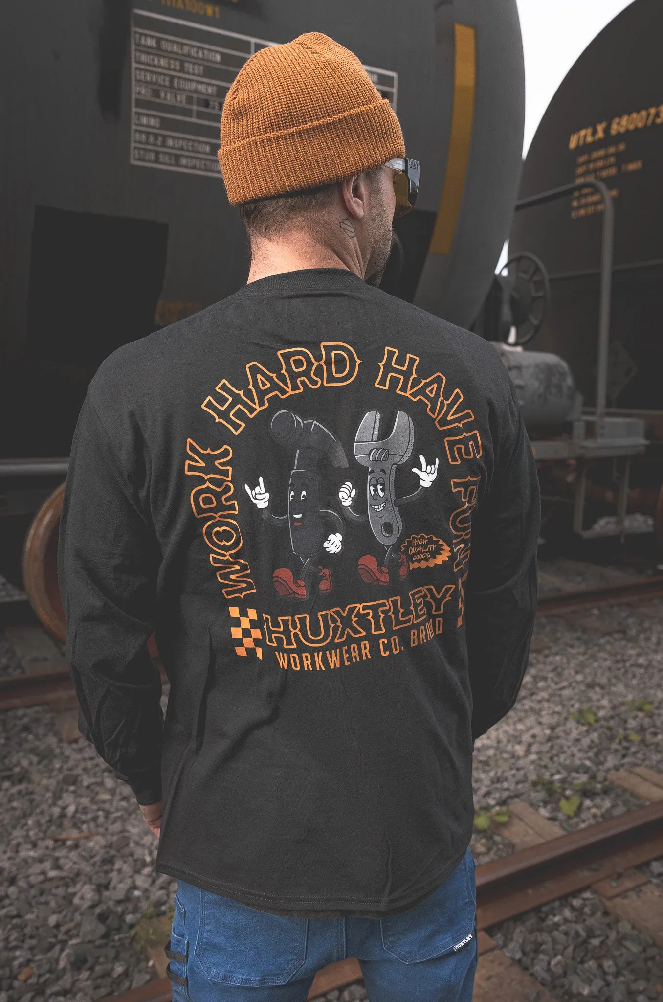 HX-226 "Work Hard Have Fun" L/S Tee