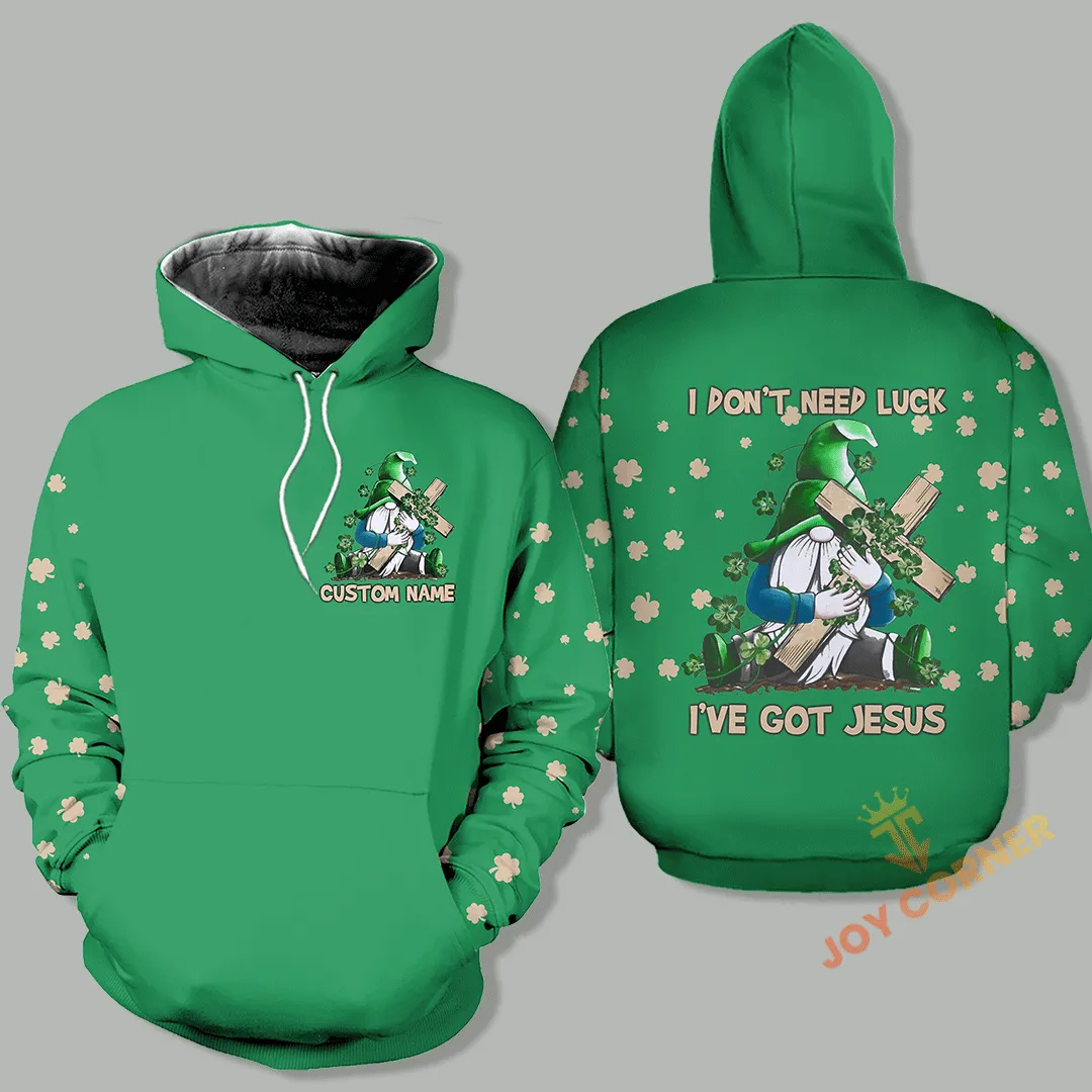 I Don't Need Luck I've Got Jesus All Over Printed Shirts