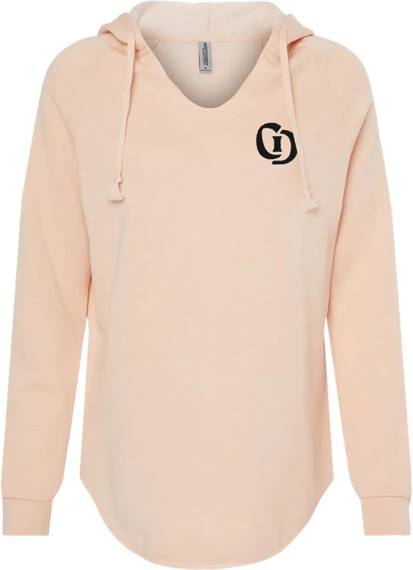 Independent Trading Co. Ladies Lightweight California Wave Wash Hooded Sweatshirt
