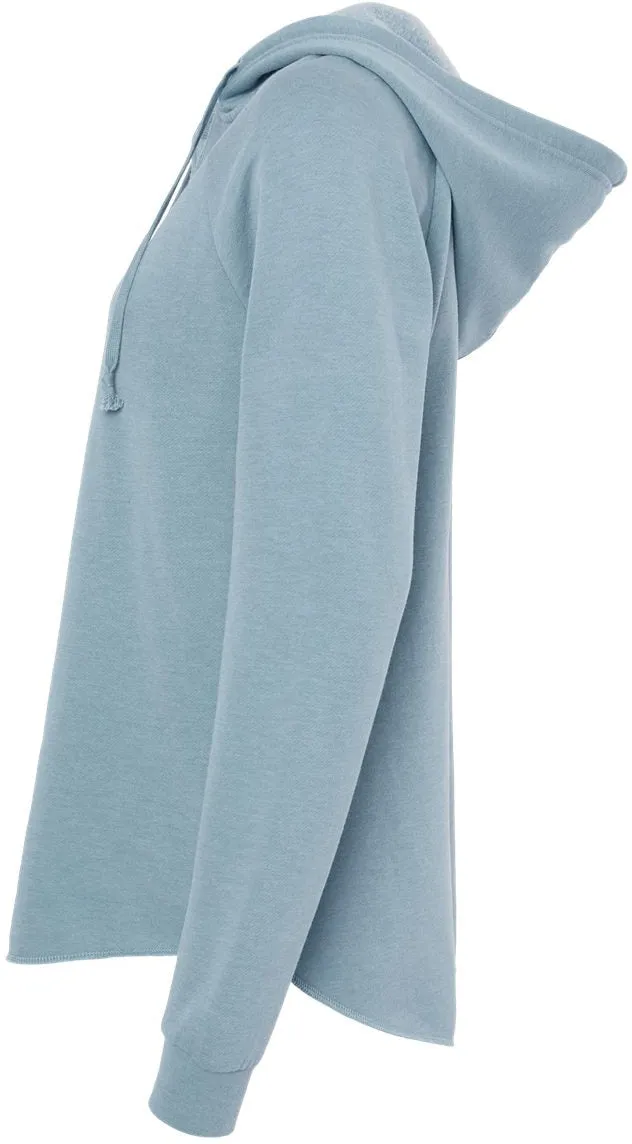 Independent Trading Co. Ladies Lightweight California Wave Wash Hooded Sweatshirt