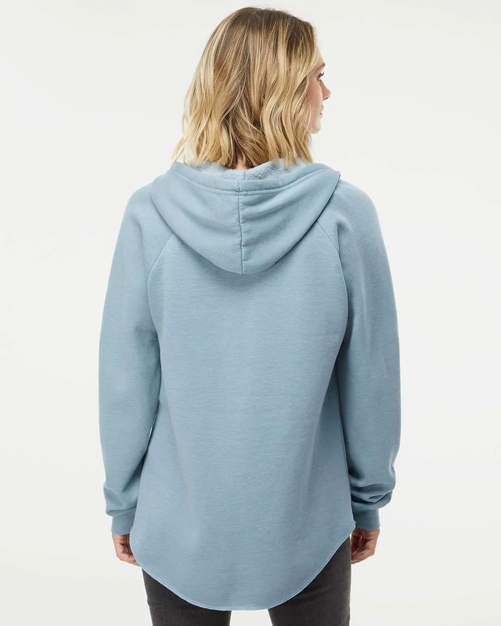 Independent Trading Co. Ladies Lightweight California Wave Wash Hooded Sweatshirt