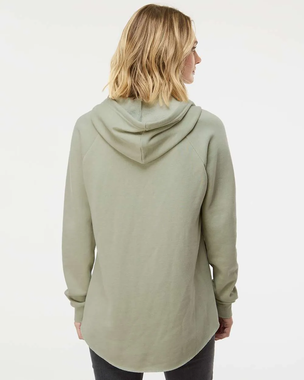Independent Trading Co. Ladies Lightweight California Wave Wash Hooded Sweatshirt
