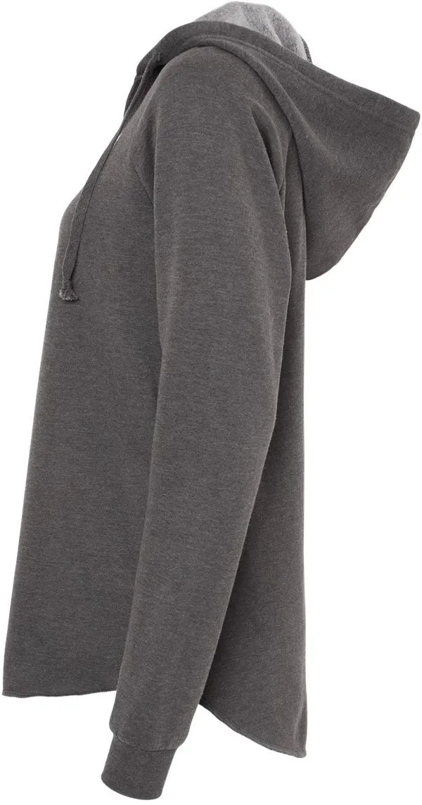 Independent Trading Co. Ladies Lightweight California Wave Wash Hooded Sweatshirt