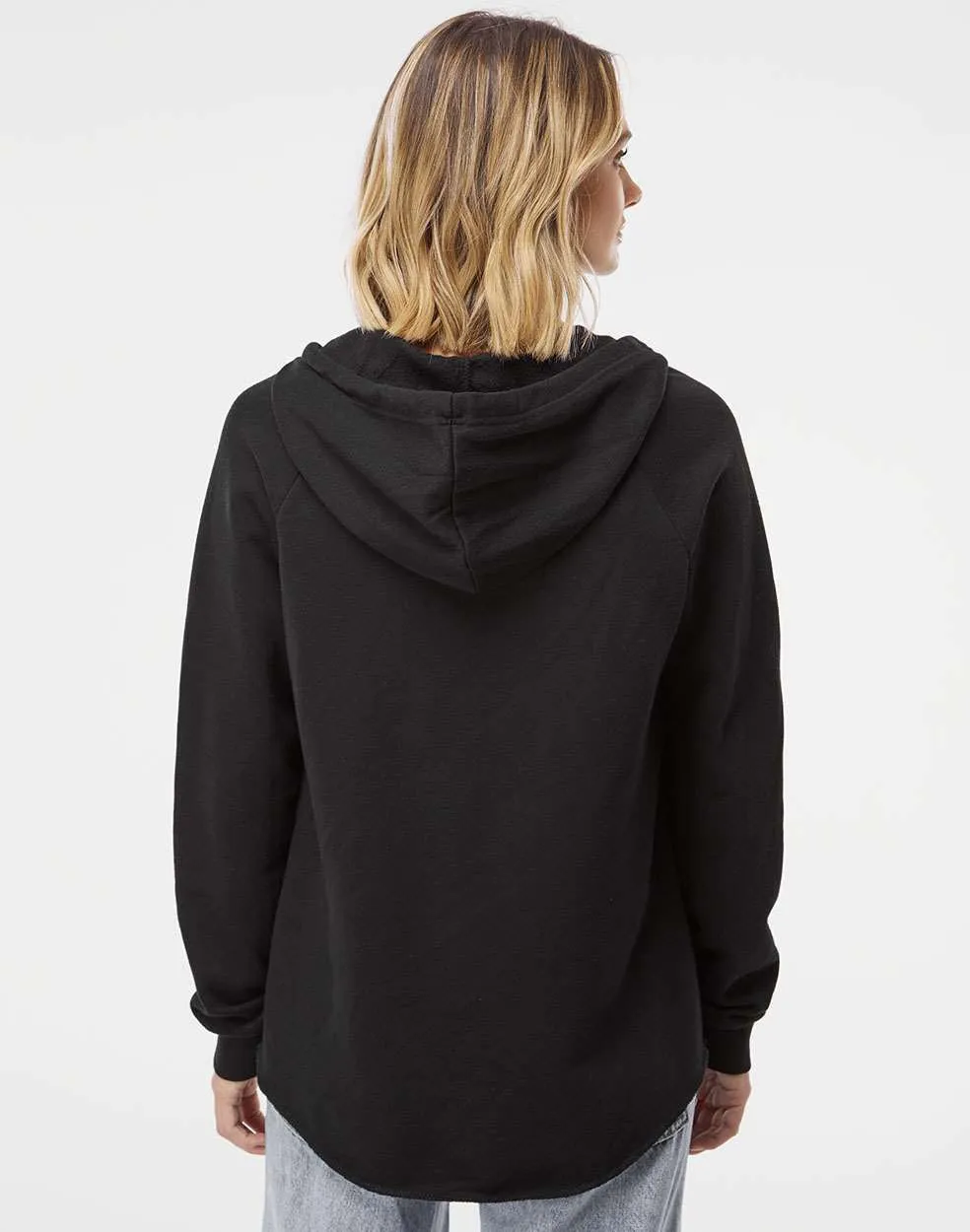 Independent Trading Co. Ladies Lightweight California Wave Wash Hooded Sweatshirt